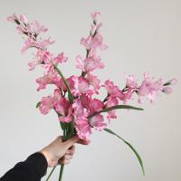 Rama de gladiolos artificiales de 86cm, arte Floral de tacto Real, flores de alondra falsas, 12 cabezas, flores de orquídeas de simulación hechas a mano - details 11