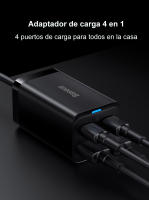 Baseus Cargador tipo c rápido de escritorio 65W GaN, cargador multiple 4 en 1 para iPhone, computadora portátil, Xiaomi y Samsung - details 3