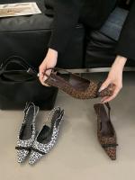 Impresionante Belleza Francés Sandalias de Tacón Alto con Estampado de Leopardo Zapatos de Mujer - details 12
