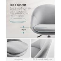 Silla de Oficina en Casa Giratoria de Algodón y Lino Altura Ajustable Almohadilla de Espuma - details 5