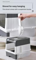 Caja de arena para gatos con pala, caja de arena plegable grande con tapa, caja para gatitos con entrada superior frontal y salida - details 3