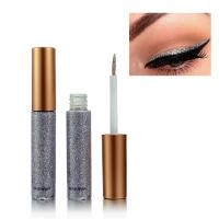 HANDAIYAN Delineador de ojos líquido, juego colorido, 10 colores, delineador de ojos metálico plateado dorado con diamantes, barras de delineador de ojos impermeables, brillo duradero - details 10