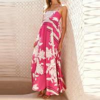Vestido largo playero estilo bohemio vintage 2025 para mujer, con tirantes finos, espalda descubierta, estampado de sol, estilo swing. - details 3