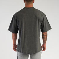 Camiseta de Verano Deportiva de Algodón para Hombres Cuello en V, Talla Grande, Moda Casual, Tendencia Fitness - details 10
