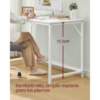 Mesa de Trabajo Pequeña Industrial Ideal para Teletrabajo, Estudio, Dormitorio 60 x 135 x 76cm - details 56