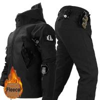 Chaquetas de Vellón para Invierno-Otoño Trajes Tácticos Impermeables para Pesca, Senderismo, Acampar Pantalones Térmicos M-5XL - details 17