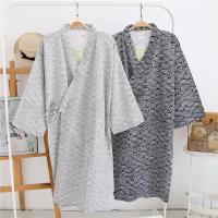 2025 nuevo traje 100% de gasa de algodón para hombre, pijama tipo kimono japonés Yukata fino y suelto, bata con capucha para hombre, pijama con cuello en V, albornoz - details 1