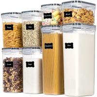 Organizadores de almacenamiento de alimentos con tapa, contenedor de granos, refrigerador, caja de fideos, tanque de almacenamiento multigrano, latas selladas, suministro de cocina, 5 piezas - details 5