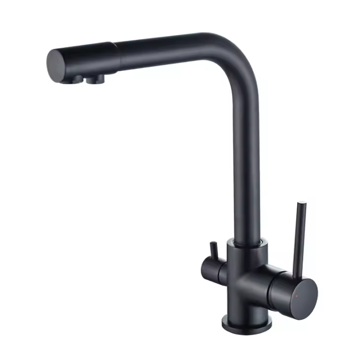 Grifo de doble interruptor mate 304 de acero inoxidable negro con función de filtrado - 1