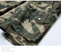 Pantalones Cargo de Camuflaje de Algodón 100% Pantalones Cortos Casuales para Hombres en Verano con Múltiples Bolsillos - details 12
