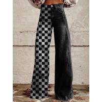 Pantalones de moda de talla grande, jeans ajustados de imitación, pantalones anchos - details 2