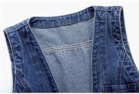 Chaleco Denim Retro Coreano Cuello en V, Ajuste Ajustado, Sin Mangas, Moda para Mujeres 2024 T380 - details 6