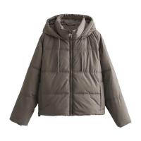 2024 estilo europeo y americano nueva ropa de mujer estilo europeo y americano algodón corto chaqueta gruesa con capucha abrigo - details 3