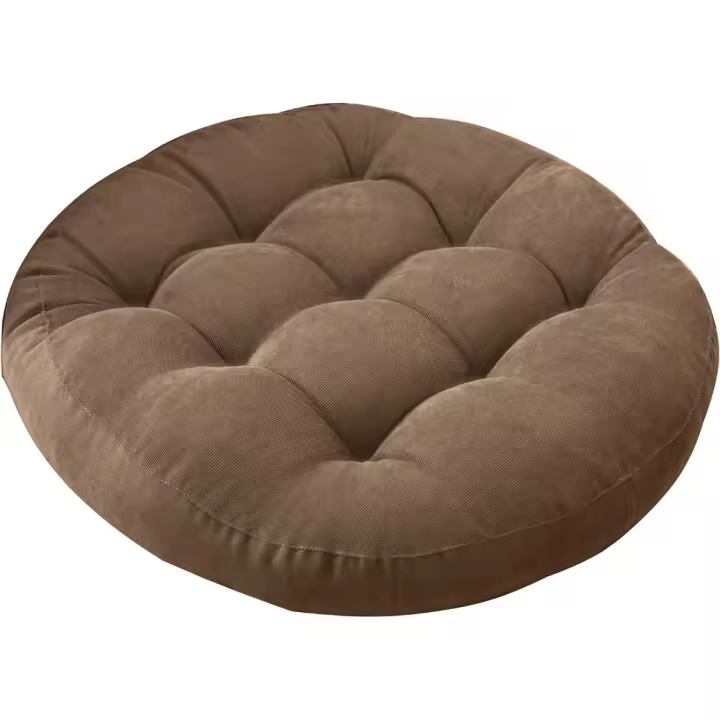 Cojines redondos para sillas, cojines para sillas, cojines para sillas de interior de pana rellenos de algodón perlado Cojines para sillas de patio para muebles de jardín, hogar y oficina - 1