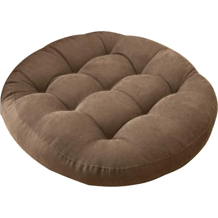 Cojines redondos para sillas, cojines para sillas, cojines para sillas de interior de pana rellenos de algodón perlado Cojines para sillas de patio para muebles de jardín, hogar y oficina - 1