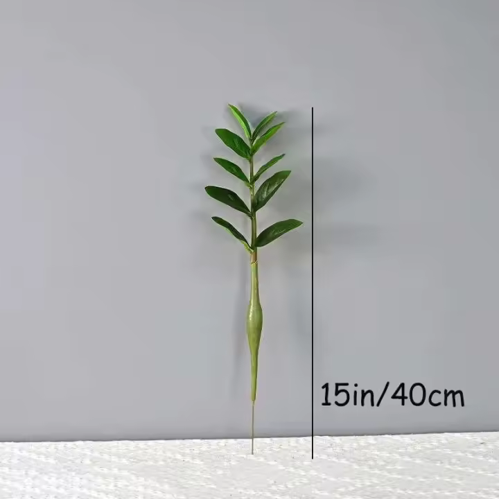 Higo: ramas de plantas artificiales, hojas de plástico falsas de dinero, árbol de banyan verde para el hogar, dormitorio, decoración de tienda de jardín - 1