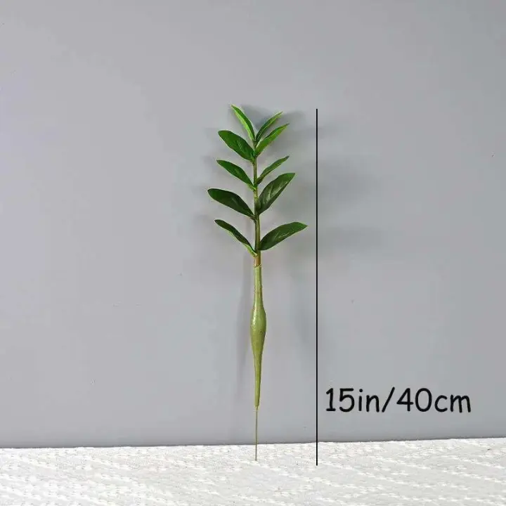 Higo: ramas de plantas artificiales, hojas de plástico falsas de dinero, árbol de banyan verde para el hogar, dormitorio, decoración de tienda de jardín - 1