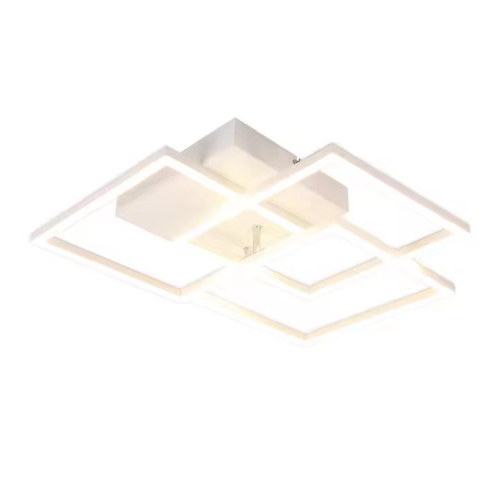 Lámpara de techo LED CBJKTX para sala de estar, blanca, regulable, cuadrada, moderna, 36w con control remoto - 1
