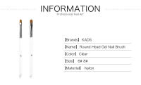 KADS Pincel de Gel para decoración de uñas, herramienta profesional de extensión acrílica de cabeza redonda, constructor de esmalte UV, bricolaje - details 1