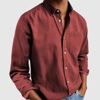Camisa Hombre primavera-verano casual minimalista Camisa informal de otoño para hombre, camisa con cuello vuelto, a la moda, para exteriores - details 9