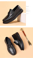 Nuevos zapatos casuales de cuero vacuno de primera capa para hombre, zapatos Doudou transpirables de cuero genuino - details 13