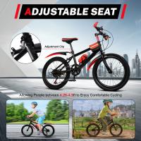 Bicicleta de Montaña de Acero de Carbono Ajustable a la Altura Estilo Urbano con Frenos de Caliper, Botella de Agua, Compas Material de Acero al Carbono Deportes y Exteriores - details 1