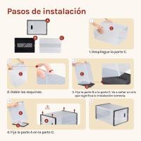 Cajas de Zapatos de Plástico Transparentes Apilables y Plegables Organizador de Zapatos para Armario con Tapa Frontal - details 25