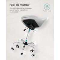 Silla de Oficina en Casa Giratoria de Algodón y Lino Altura Ajustable Almohadilla de Espuma - details 3