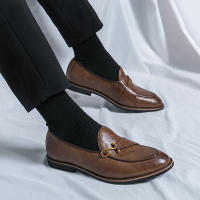 Zapatos Lefu para hombre, calzado de cuero PU, Color sólido, Simple, moda, transpirable, británico, grande, 38-46 - details 11