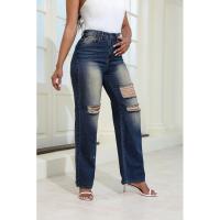 Pantalones vaqueros de moda coreana para mujer, cintura, estilo informal, vaqueros de alta elasticidad - details 5