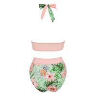 Bikini con estampado floral para mujer, traje de baño de dos piezas, de cintura alta, para adolescentes - details 41