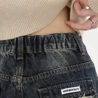 Pantalones vaqueros de pierna ancha estilo Haruku para mujer, moda urbana, Retro, rectos, sueltos, Otoño e Invierno - details 10