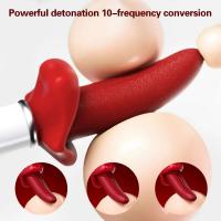 Vibrador de Lengua de 10 Modos Estimulador de Punto G y Clítoris para Mujeres Mastractor de Pezón - details 5