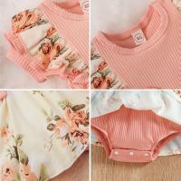 Vestido de verano para niña con diadema con lazo, mono a rayas, vestido de algodón para recién nacido, ropa Floral, ropa para gatear - details 5