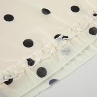Falda elegante de longitud media con estampado de puntos para mujer, falda larga sencilla de alta moda con hongos comestibles, estilo inglés - details 2