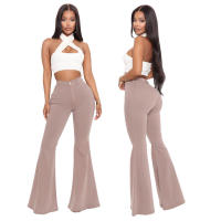 Pantalones acampanados de mezclilla elástica ajustados a la cintura HSF99 Fashion - details 3
