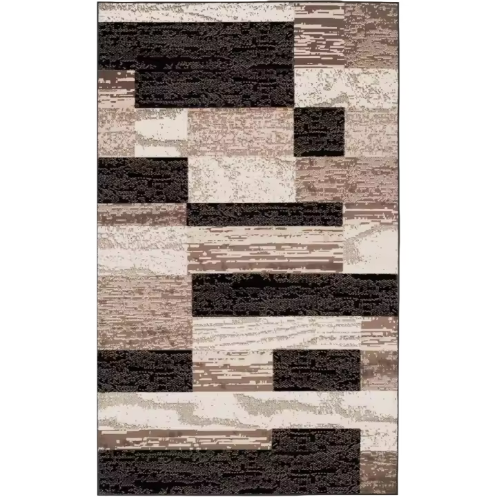 Alfombra de salón, decoración geométrica moderna, adecuada para dormitorio, oficina, salón, entrada, suelo de madera, manta de sofá resistente al desgaste y antideslizante, alfombrilla para los pies - 1