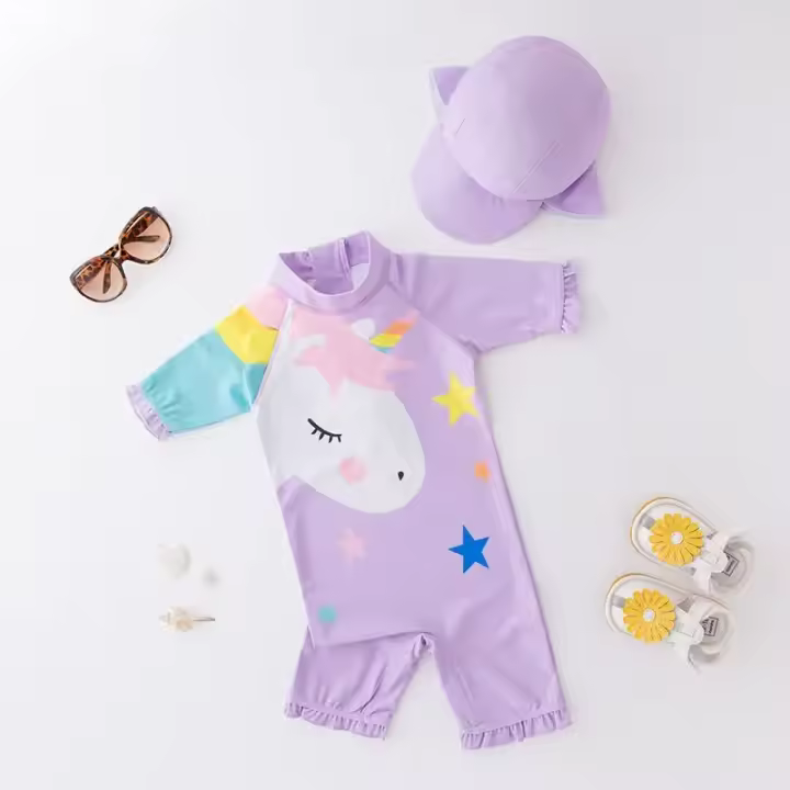 Ropa infantil con gorro Protector solar para bies, niños y niños pequeños - 1