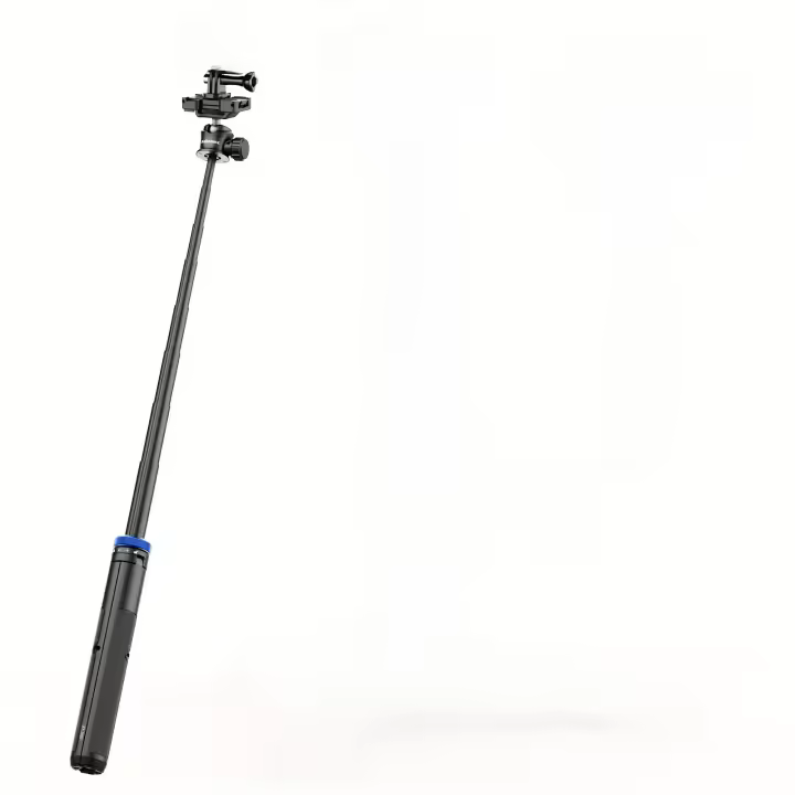 Un palo para selfies de 160 cm y un trípode para teléfono, un trípode extensible para móvil de 64 pulgadas, un soporte para teléfono 2 en 1, un trípode para cámara con cabeza de bola de 360 ° , compatible con iPhone, Sony, Canon, Gopro, un soporte para - 1