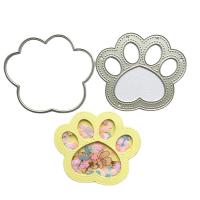 Plantilla de troqueles de corte de Metal con huella de perro y gato, álbum de recortes DIY, sellos de álbum de fotos, tarjetas, decoración, grabado en relieve, artesanía, molde de cuchillo - details 3