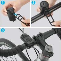 Bocina eléctrica con carga USB para bicicleta de montaña, anillo de seguridad de advertencia, campana impermeable, accesorios para ciclismo - details 5