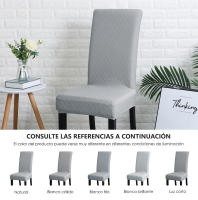 Funda de silla de spandex jacquard para banquetes, oficina, fiesta, elástico, protector de silla de comedor lavable extraíble - details 5
