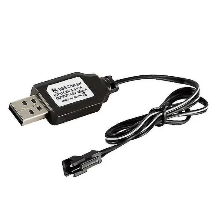 Cable de carga batería cargador Usb Ni-cd Ni-mh paquete de baterías Sm-2p adaptador de enchufe 4,8 v 250ma salida juguetes coche - 1