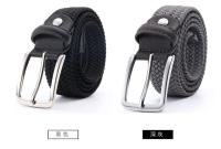 Cinturón elástico tejido para hombre y niña,3.3-3.4 CM de ancho, azul, negro, marrón, regalo de lujo, accesorios para vaqueros - details 1
