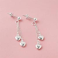 Pendientes ondulados chapados en plata, joyería de moda femenina, estilo minimalista, regalo de Navidad. - details 25