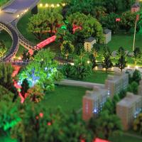 Modelo a escala de plástico portátil, 4 piezas, diseño de ferrocarril, árbol en miniatura verde, bonsái, paisaje, decoración, construcción, tren - details 6