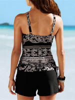 Bikinis de dos piezas con Control de barriga y cuello de pico para mujer, traje de baño Sexy de cintura baja, Tankini de cinta para playa 2022 - details 3