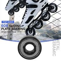 Rodamientos híbridos de cerámica para patinete, piezas de 6 bolas blancas para monopatín, de 8x22x7mm, 16 ABEC-11, ZrO2, 608 - details 4