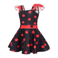 Vestido corto de dibujos animados para niños, traje con estampado de lunares, línea A, fiesta de Halloween, Cosplay de Noche - details 7