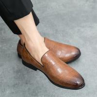 Mocasines de hombre, zapatos de vestir casuales de moda para hombre, zapatos de negocios cómodos sin cordones - details 7